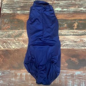 Blue bodywrappers leotard
